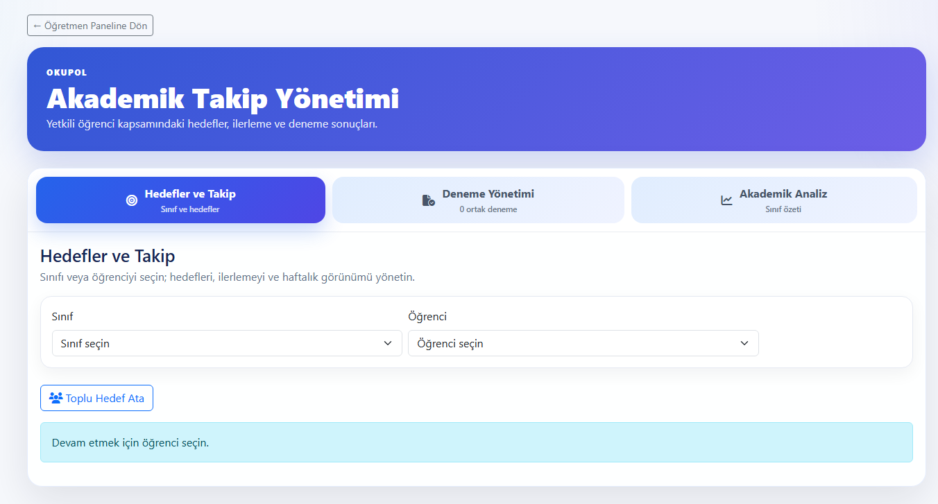 OkuPol Akademik Takip ve Öğrenci Gelişim Merkezi